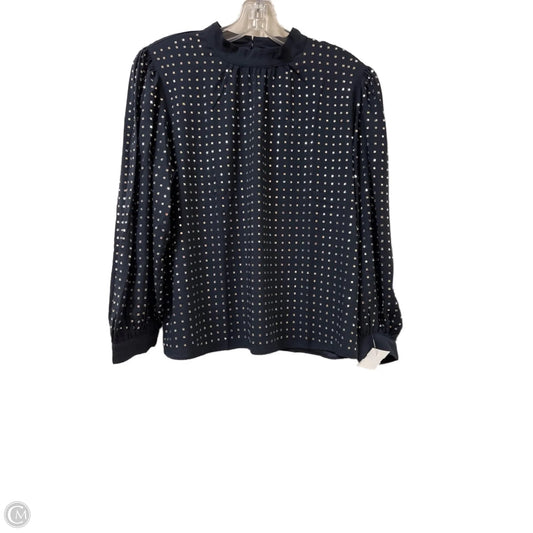 Top Long Sleeve By Ann Taylor In Navy, Size: Sp