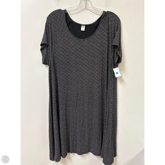Dress Casual Midi By Old Navy In Black & Cream, Size: Xl