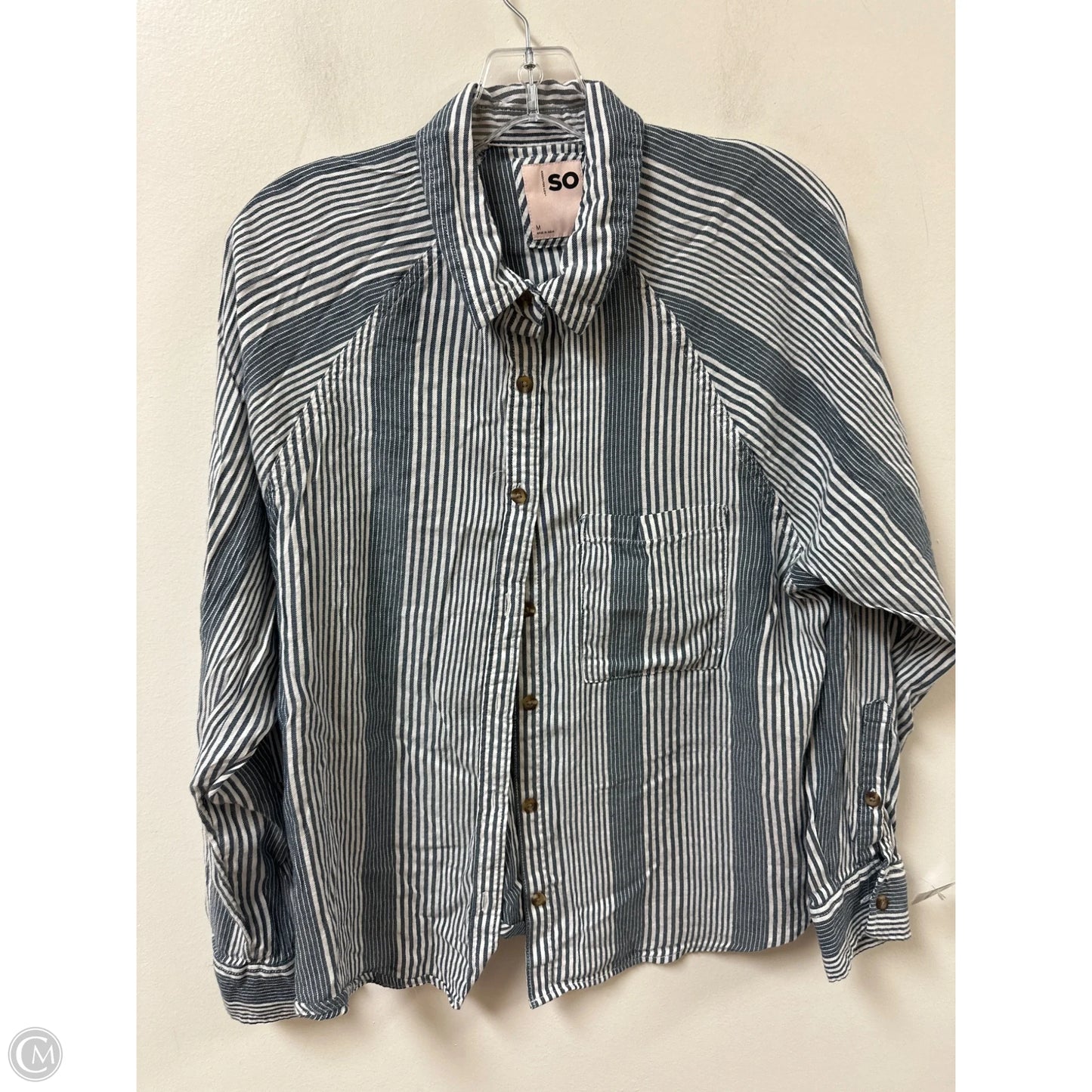 Blouse Long Sleeve By So In Blue, Size: M