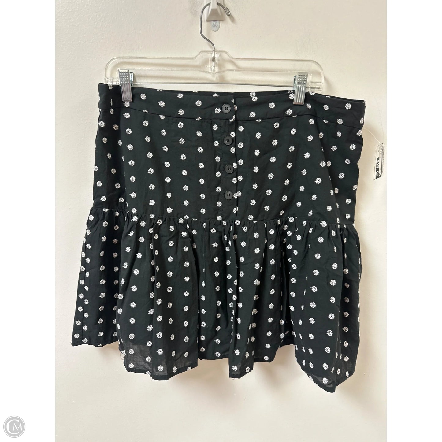 Skirt Midi By Cece In Black & White, Size: 14