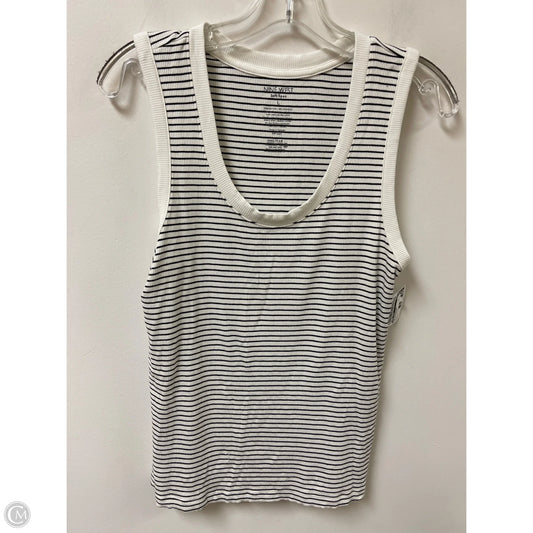 Top Sleeveless By Nine West In Black & White, Size: L