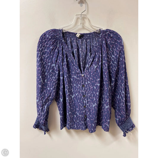 Top Long Sleeve By Rails In Blue & Purple, Size: Xs