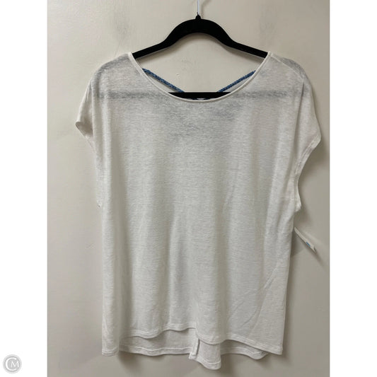 Top Short Sleeve By Gap In White, Size: M