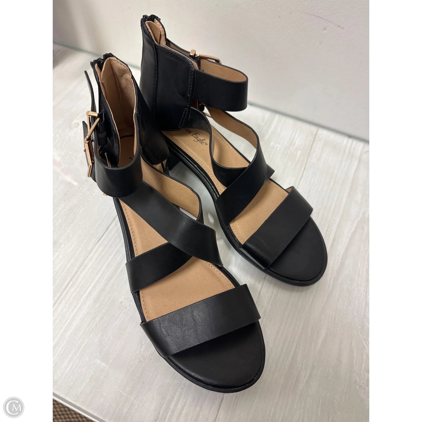 Sandals Heels Block By American Eagle In Black, Size: 9.5