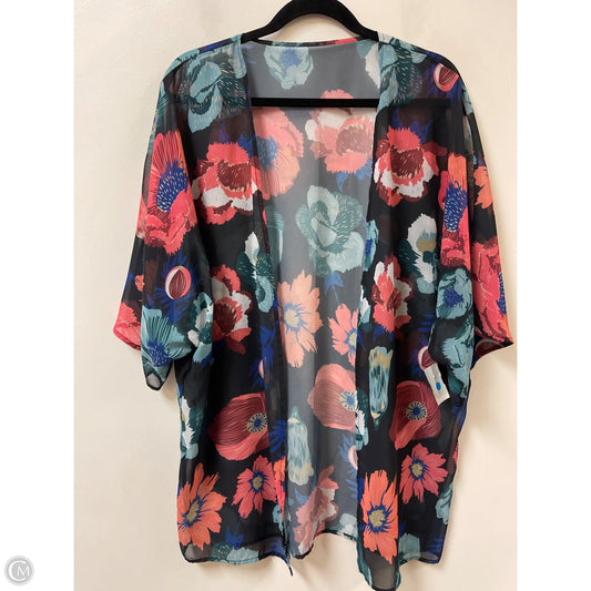 Kimono By Clothes Mentor In Floral Print, Size: Osfm