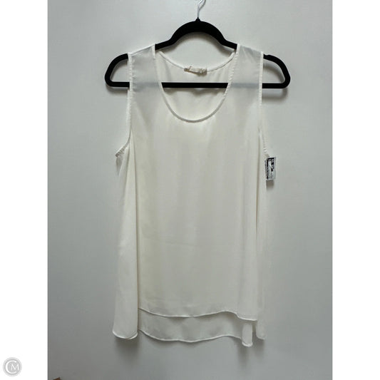 Top Sleeveless By Clothes Mentor In Cream, Size: L