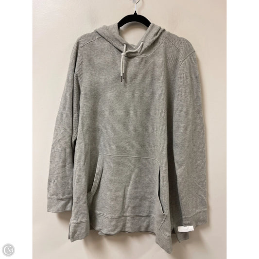 Sweatshirt Hoodie By Lands End In Grey, Size: L