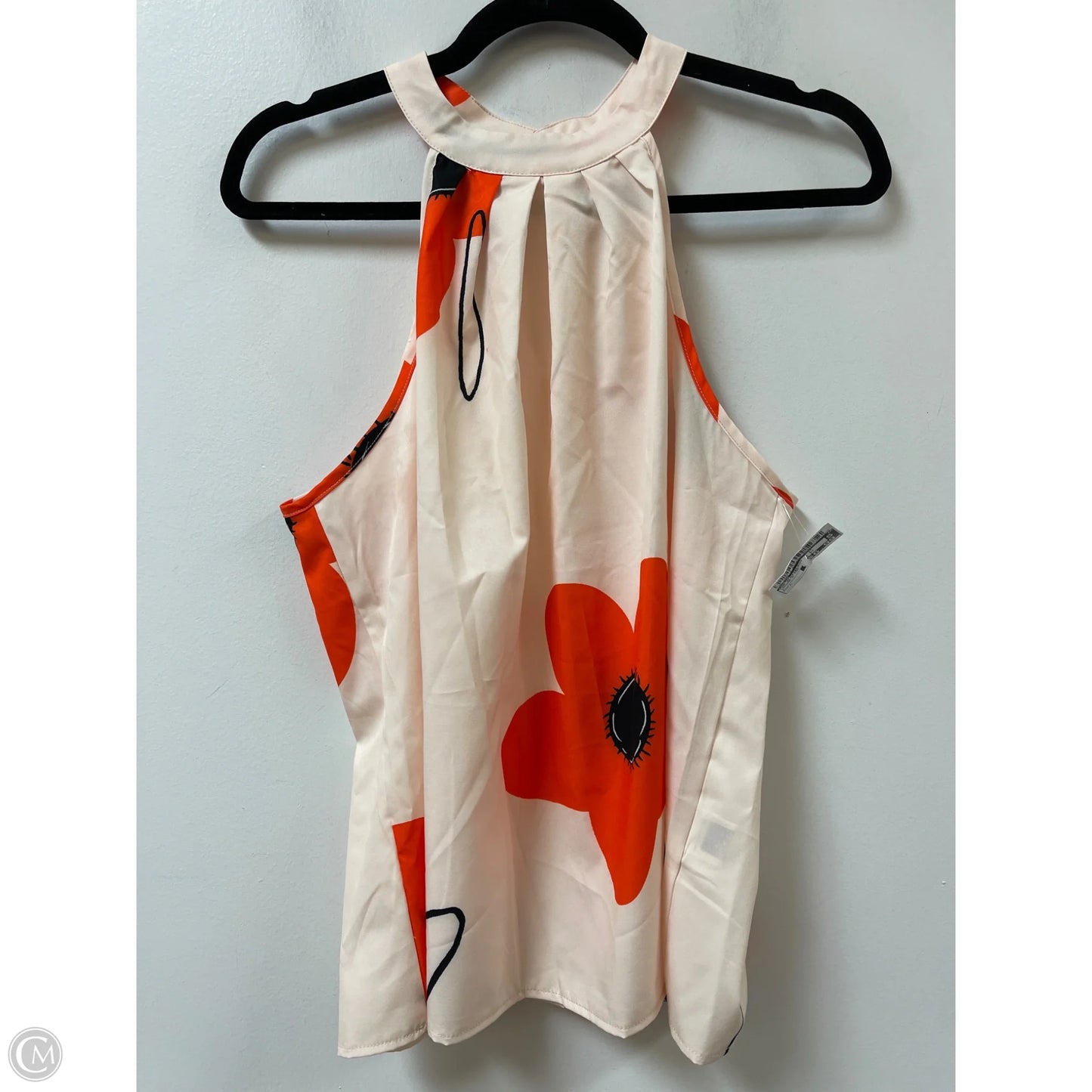 Top Sleeveless By Shein In Orange & Tan, Size: L