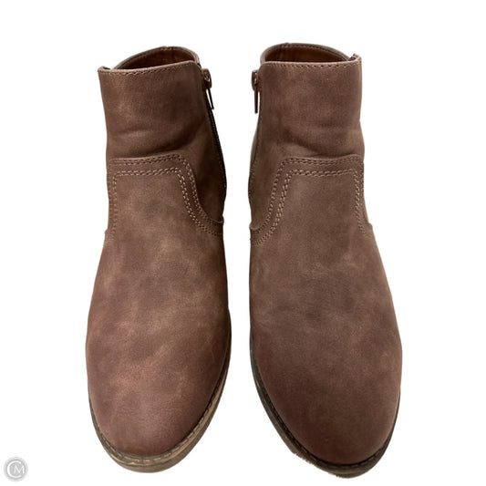 Boots Ankle Heels By Maurices In Brown, Size: 9