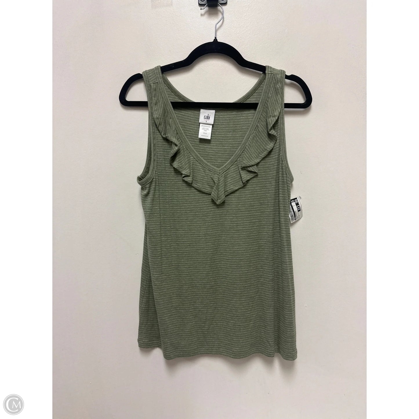 Top Sleeveless By Cabi In Green, Size: S