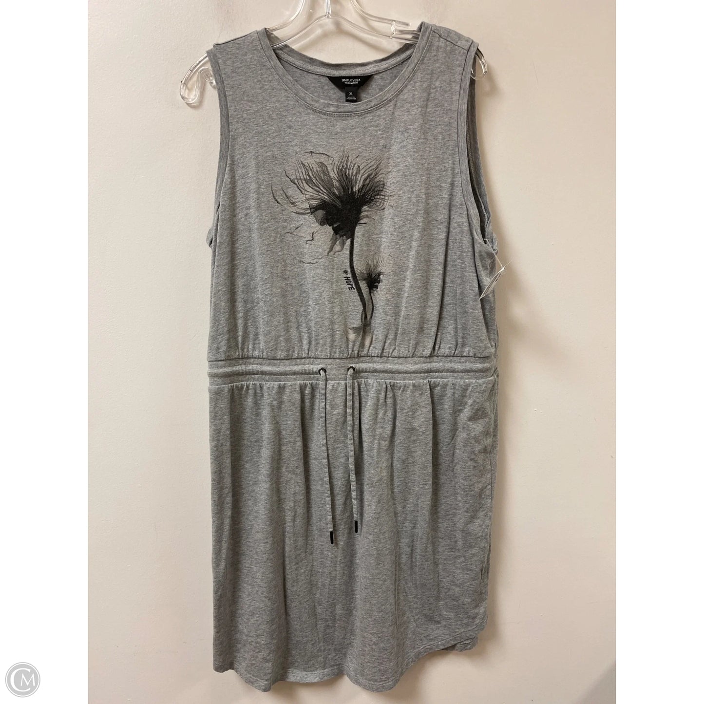 Dress Casual Midi By Simply Vera In Grey, Size: Xl