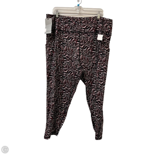 Athletic Leggings By Clothes Mentor In Black & Brown, Size: 3x