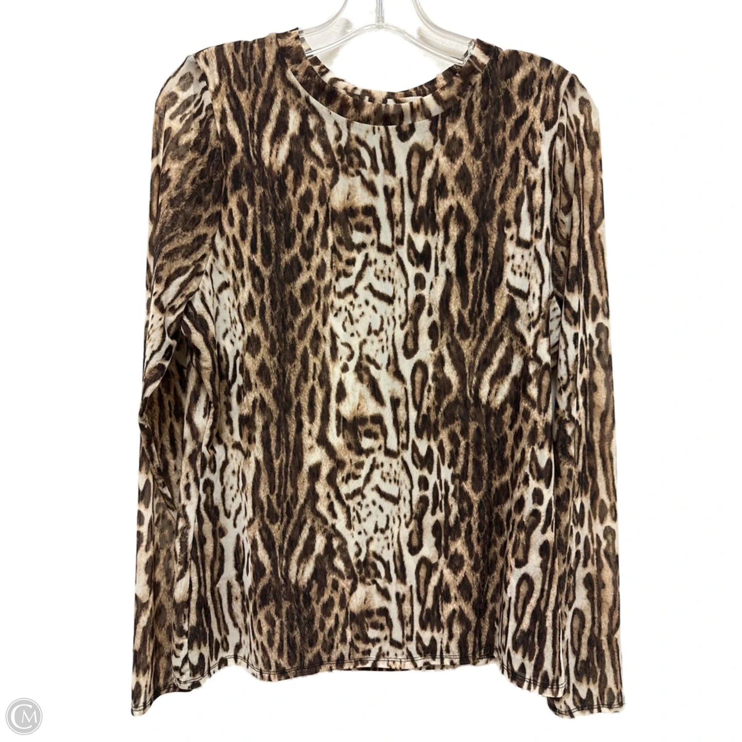 Top Long Sleeve By Inc In Animal Print, Size: L