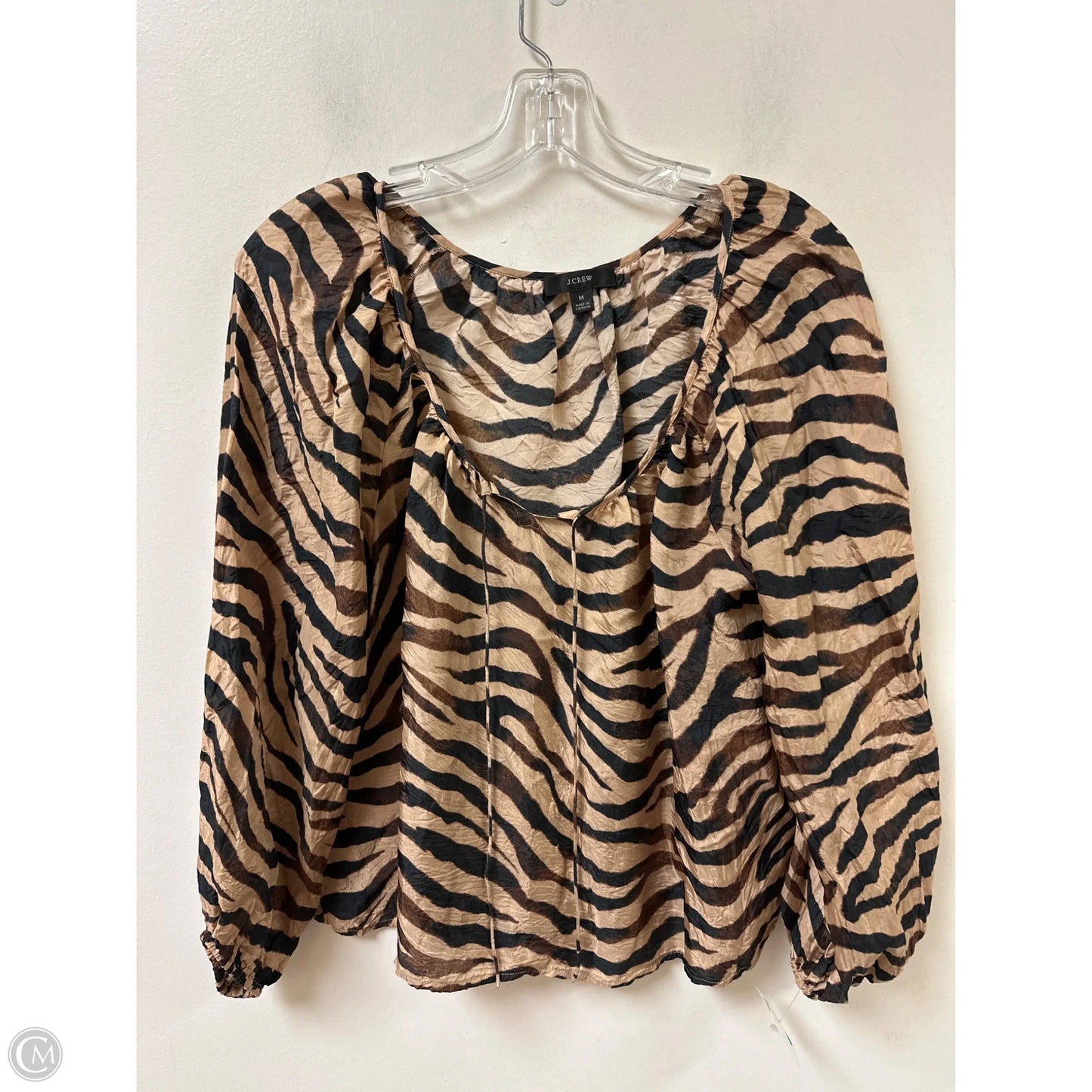 Top Long Sleeve By J. Crew In Animal Print, Size: M