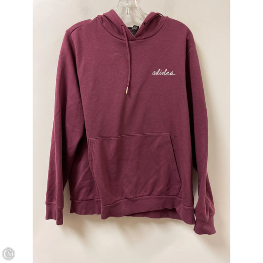 Athletic Sweatshirt Hoodie By Adidas In Red, Size: S