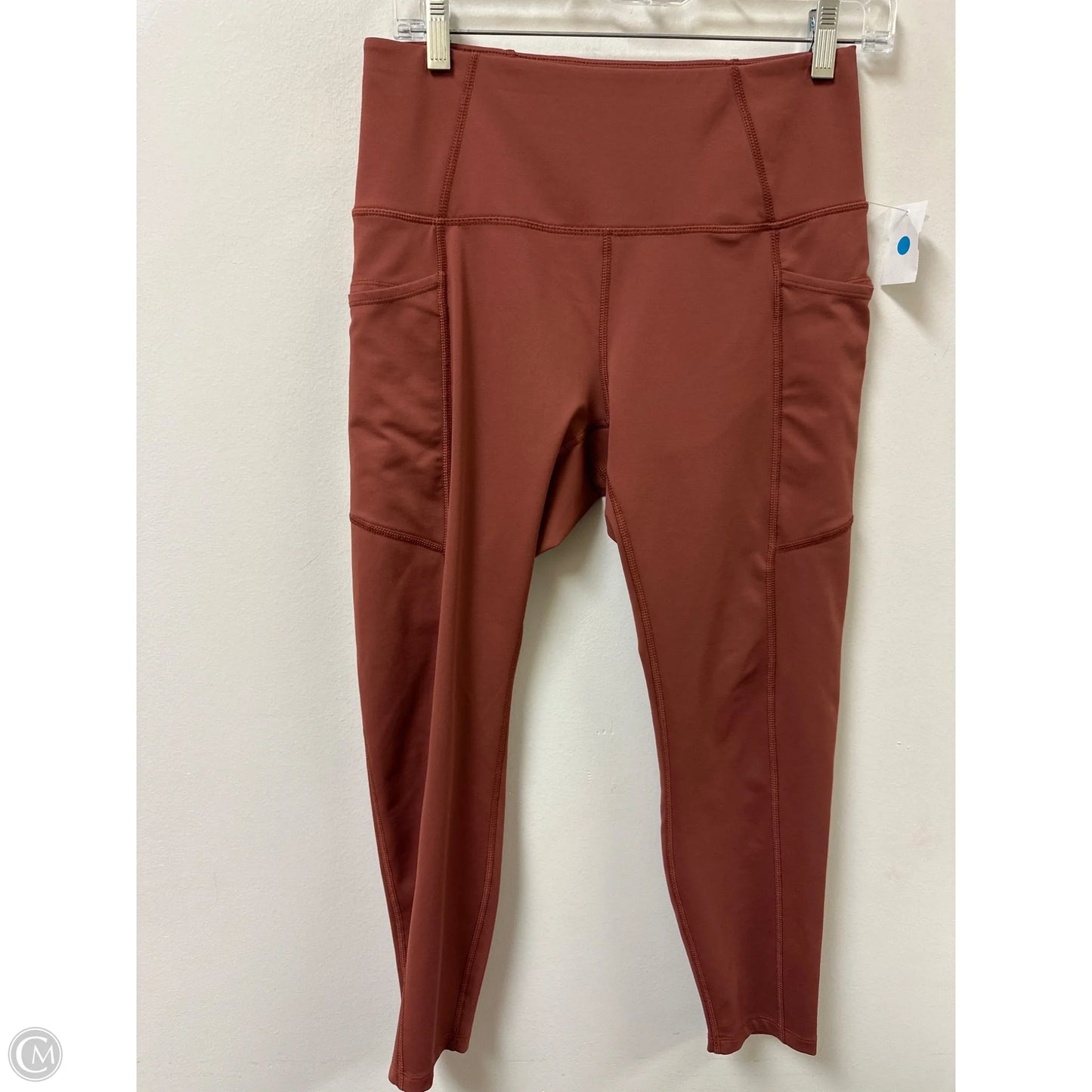 Athletic Leggings By Apana In Brown, Size: M