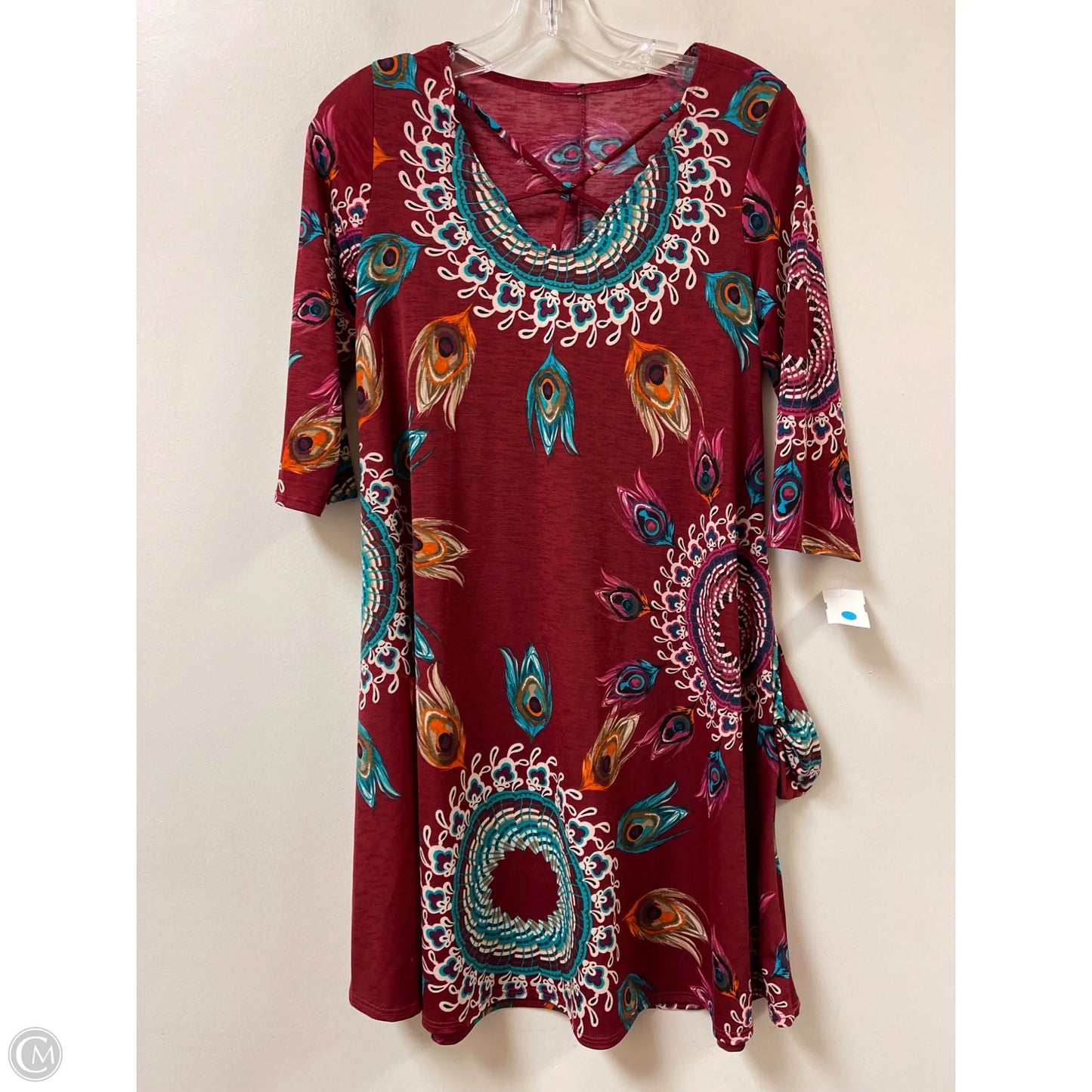 Dress Casual Midi By Clothes Mentor In Red, Size: L