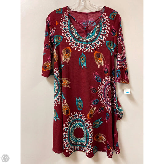 Dress Casual Midi By Clothes Mentor In Red, Size: L