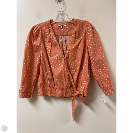 Top Long Sleeve By Madewell In Orange, Size: S