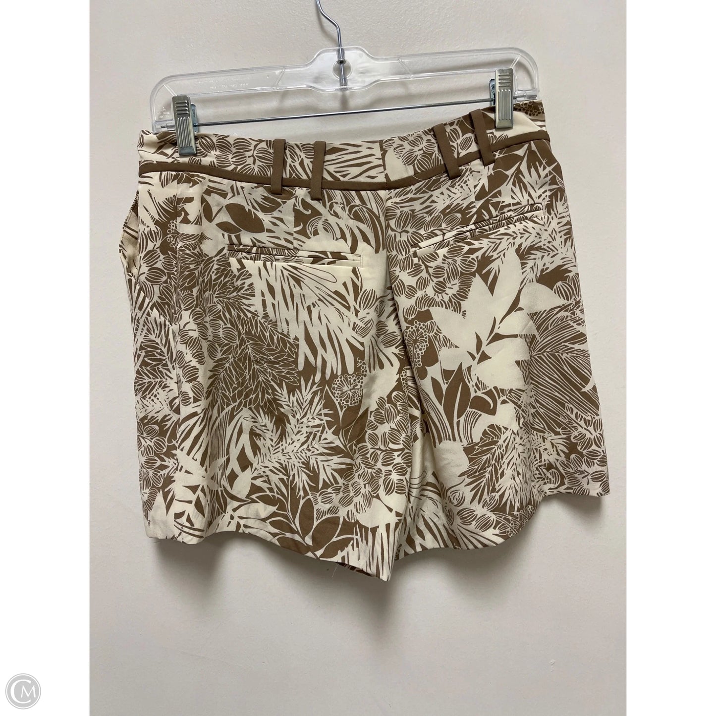 Shorts By Club Monaco In Brown & Cream, Size: 4