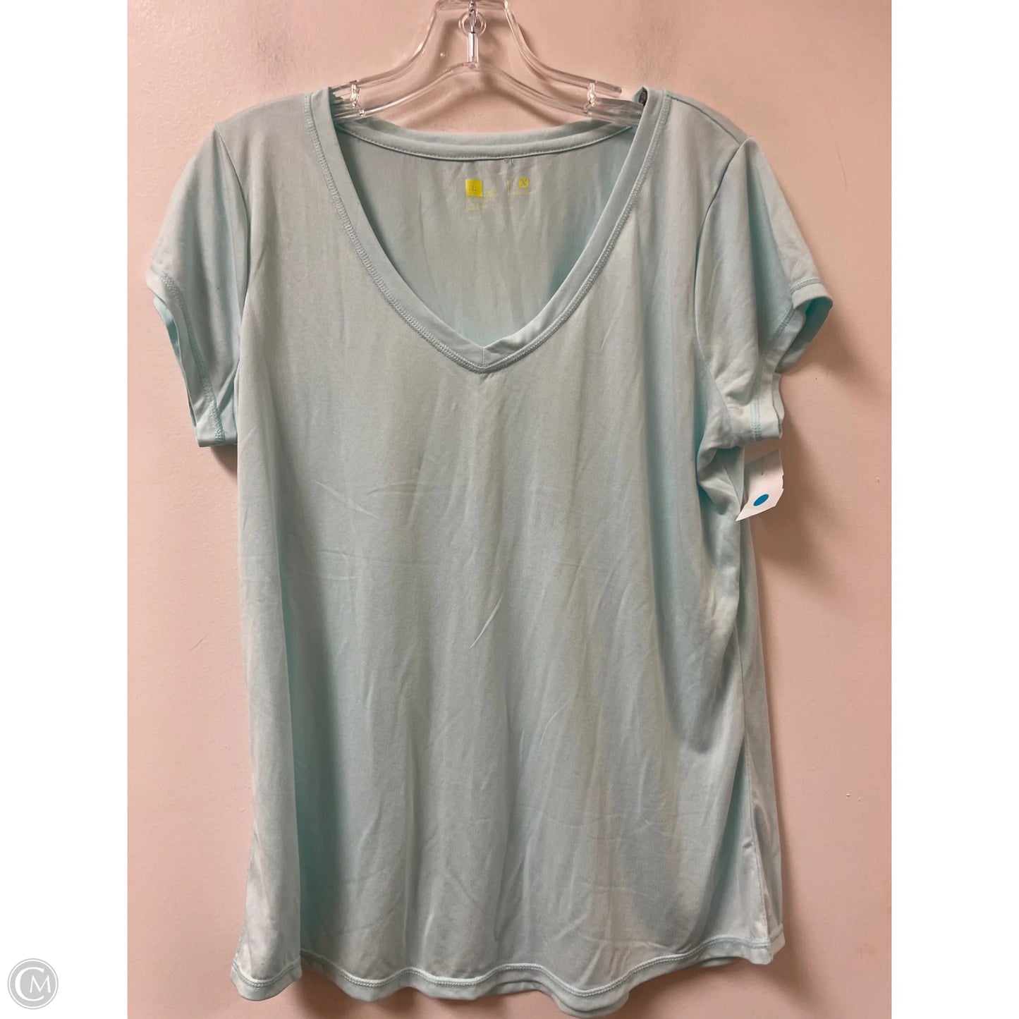 Athletic Top Short Sleeve By Xersion In Blue, Size: L