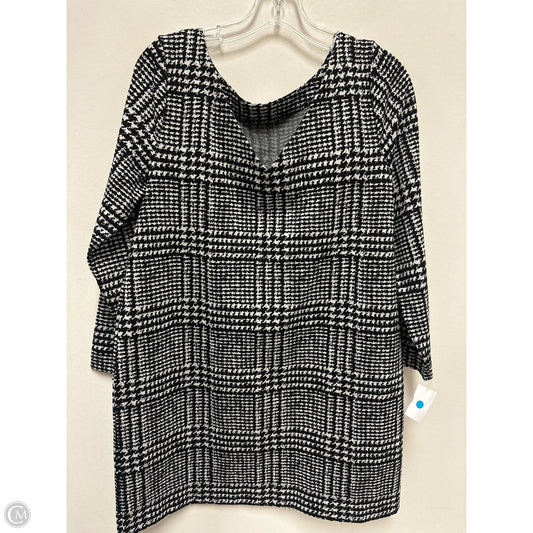 Dress Casual Midi By Loft In Black & White, Size: Lp