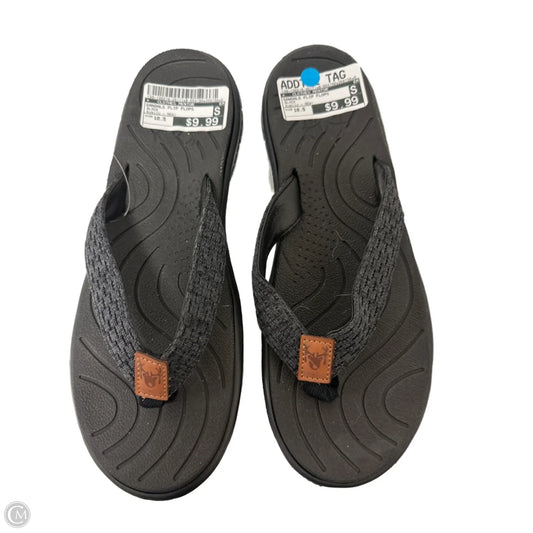 Sandals Flip Flops By Clothes Mentor In Black, Size: 10.5