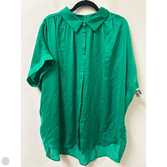 Blouse Short Sleeve By Jodifl In Green, Size: 2x