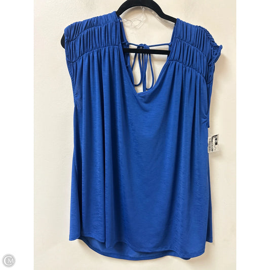 Top Short Sleeve By Clothes Mentor In Blue, Size: 2x