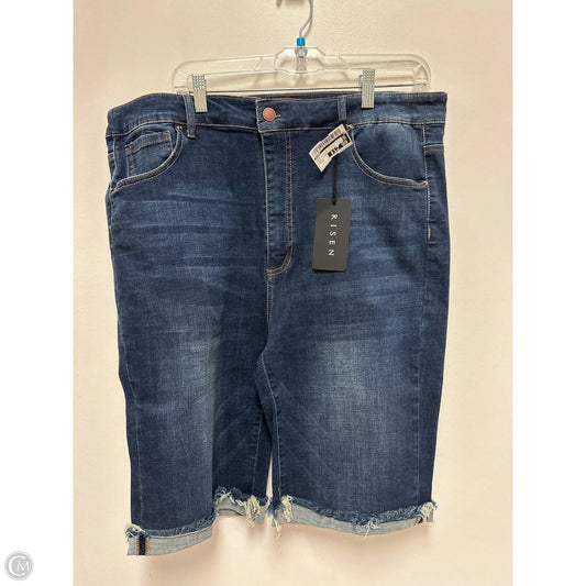 Shorts By Risen In Blue Denim, Size: 22