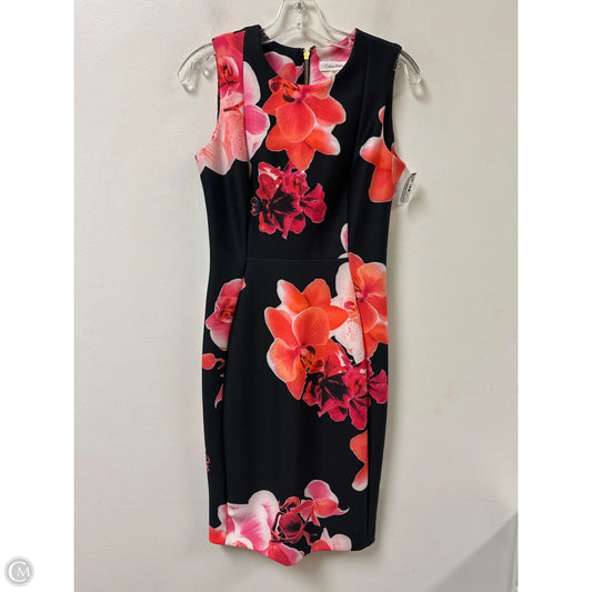 Dress Casual Midi By Calvin Klein In Floral Print, Size: S