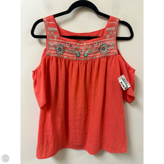 Top Sleeveless By Thml In Orange, Size: M