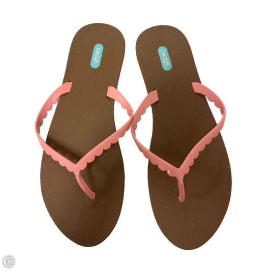 Sandals Flip Flops By Clothes Mentor In Pink, Size: 11
