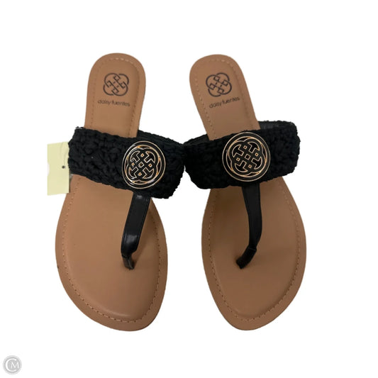 Sandals Flip Flops By Daisy Fuentes In Black, Size: 12