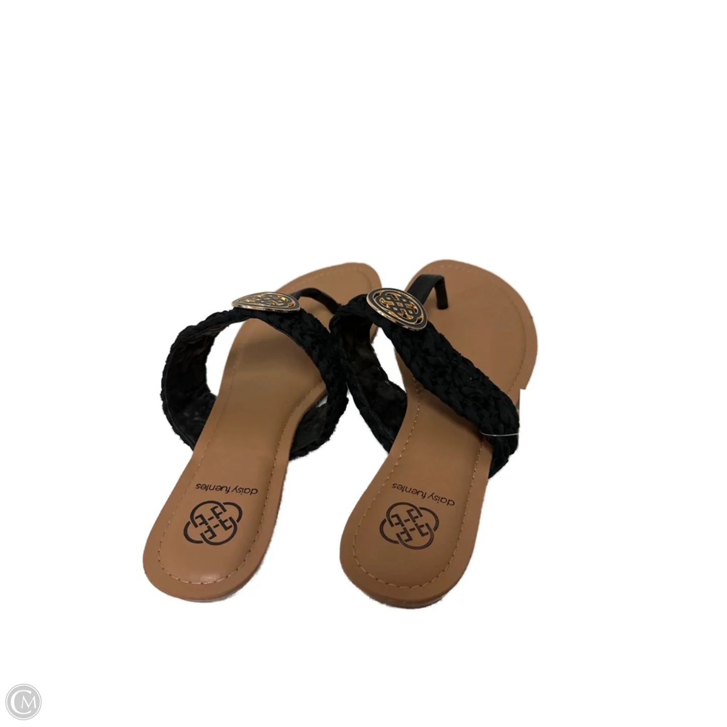 Sandals Flip Flops By Daisy Fuentes In Black, Size: 12