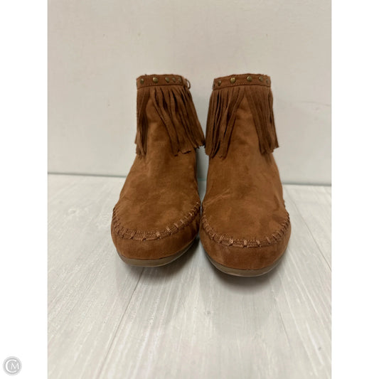 Boots Ankle Heels By Arizona In Brown, Size: 11