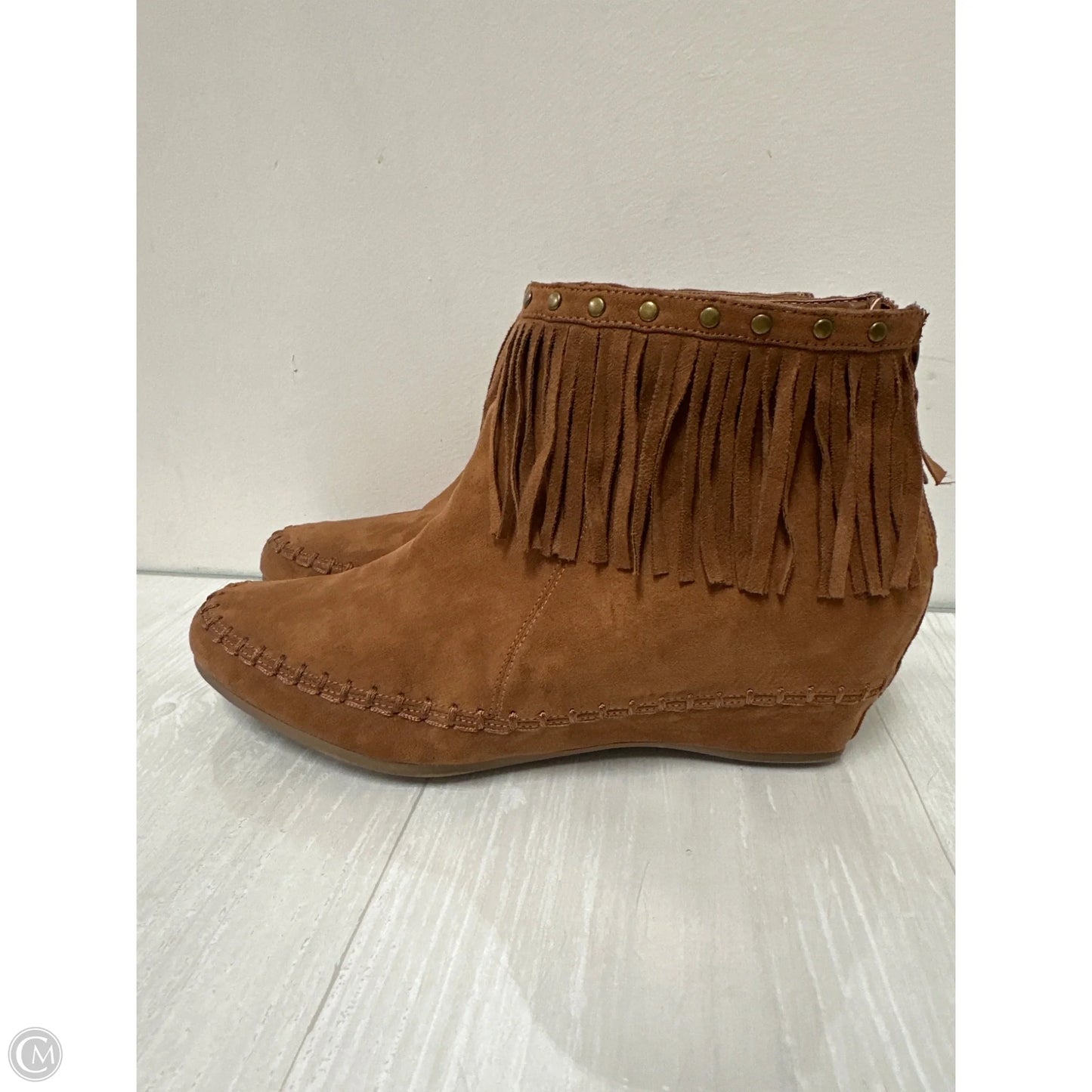 Boots Ankle Heels By Arizona In Brown, Size: 11