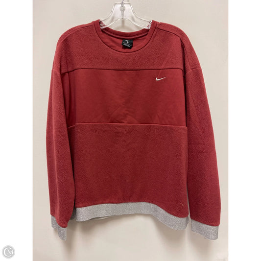 Athletic Sweatshirt Crewneck By Nike In Red, Size: L