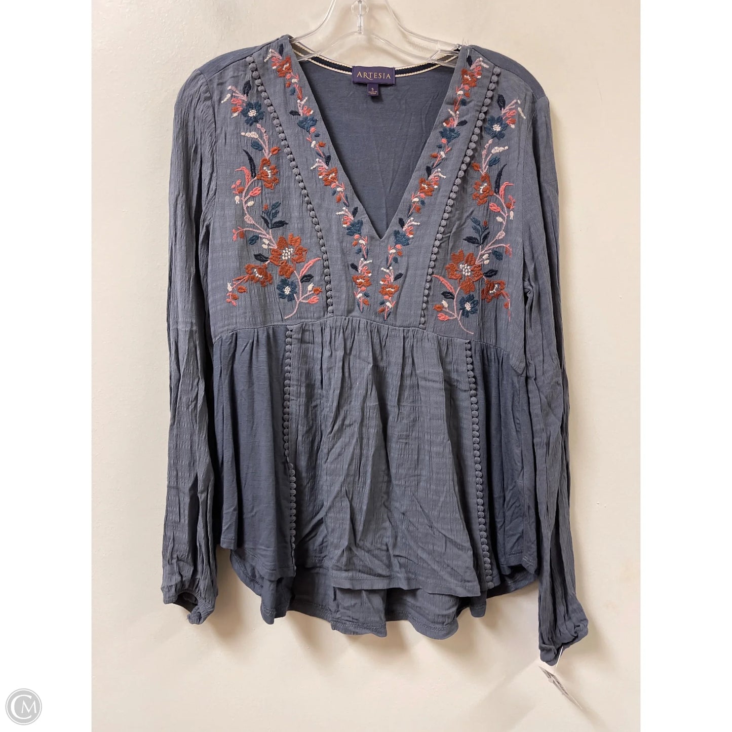 Top Long Sleeve By Clothes Mentor In Blue, Size: S