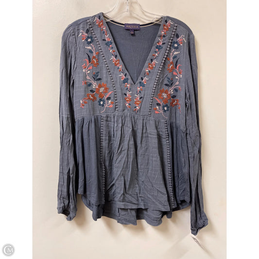 Top Long Sleeve By Clothes Mentor In Blue, Size: S