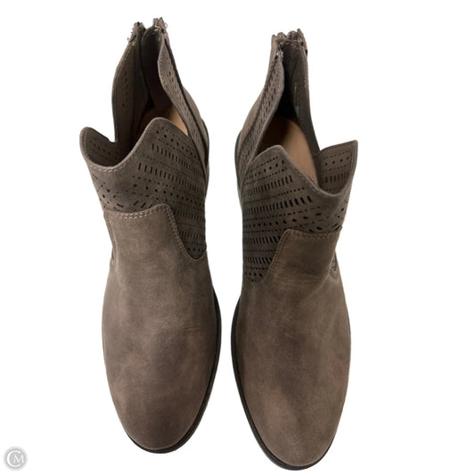 Boots Ankle Heels By New Directions In Grey, Size: 9.5
