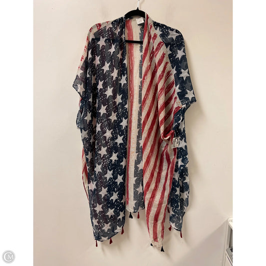 Kimono By Clothes Mentor In Blue & Red & White, Size: Osfm