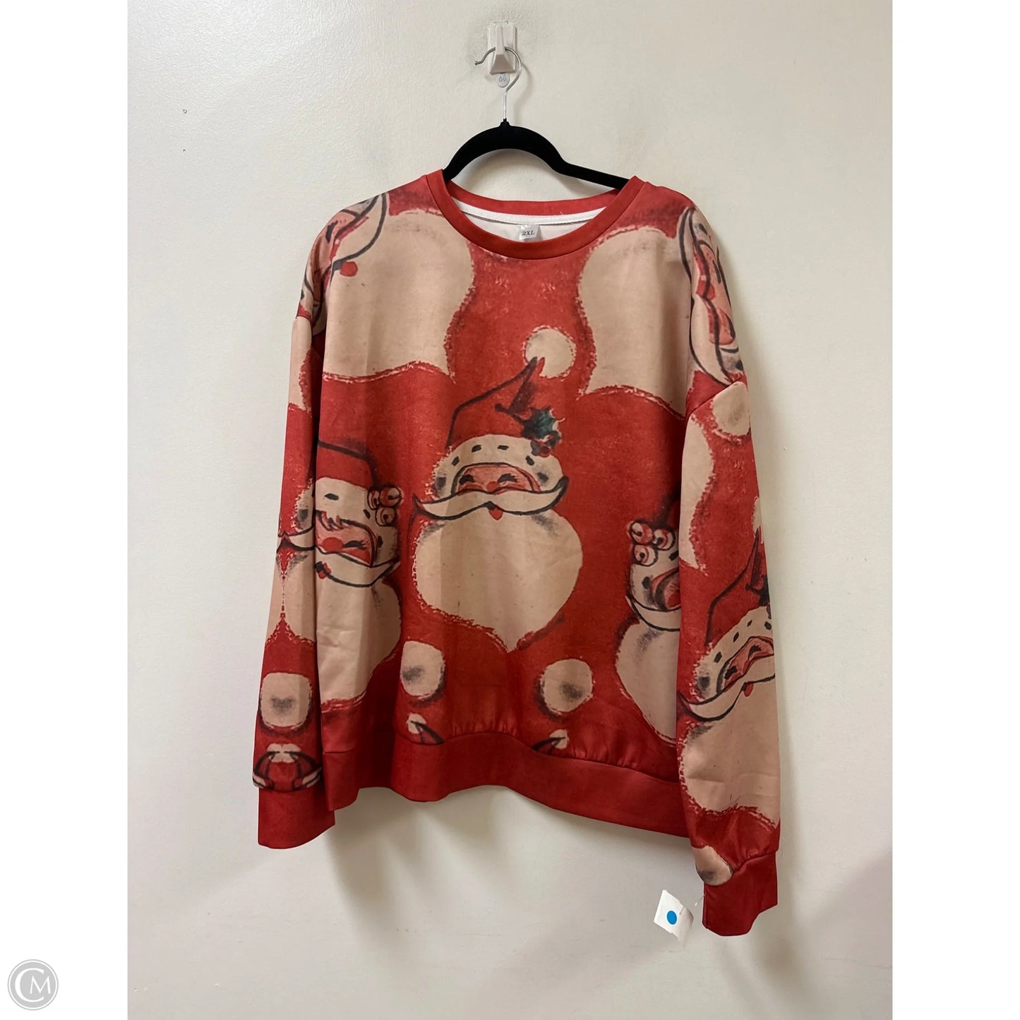 Sweater By Clothes Mentor In Red & Tan, Size: 2x
