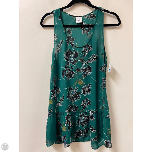 Top Sleeveless By Cabi In Green, Size: M