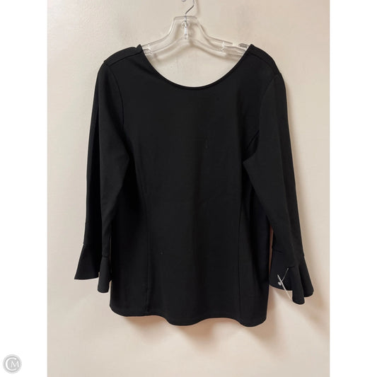 Top Long Sleeve By Talbots In Black, Size: L