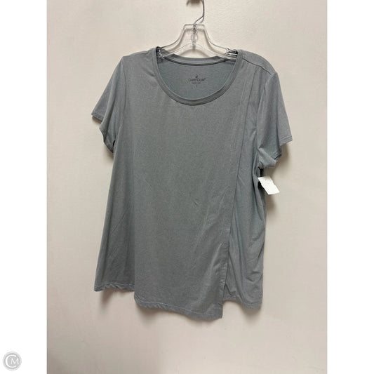 Athletic Top Short Sleeve By Cuddl Duds In Grey, Size: L
