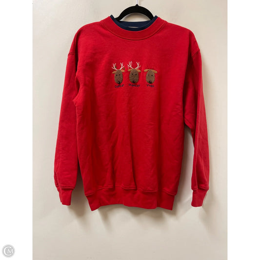 Sweater By Clothes Mentor In Red, Size: M