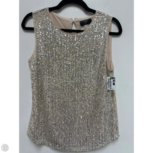 Top Sleeveless By Tahari By Arthur Levine In Gold, Size: S