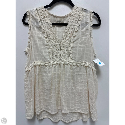 Top Sleeveless By Max Studio In Cream, Size: S