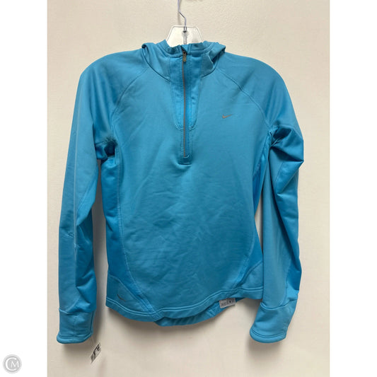 Athletic Sweatshirt Hoodie By Nike In Blue, Size: S